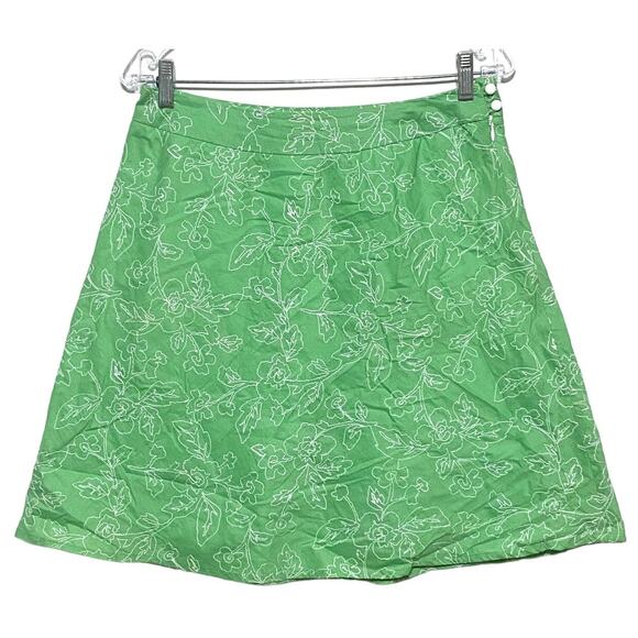 Talbots Dresses & Skirts - Talbots Green White Floral Skirt 8P Spring Easter Bloomcore Garden Party Career